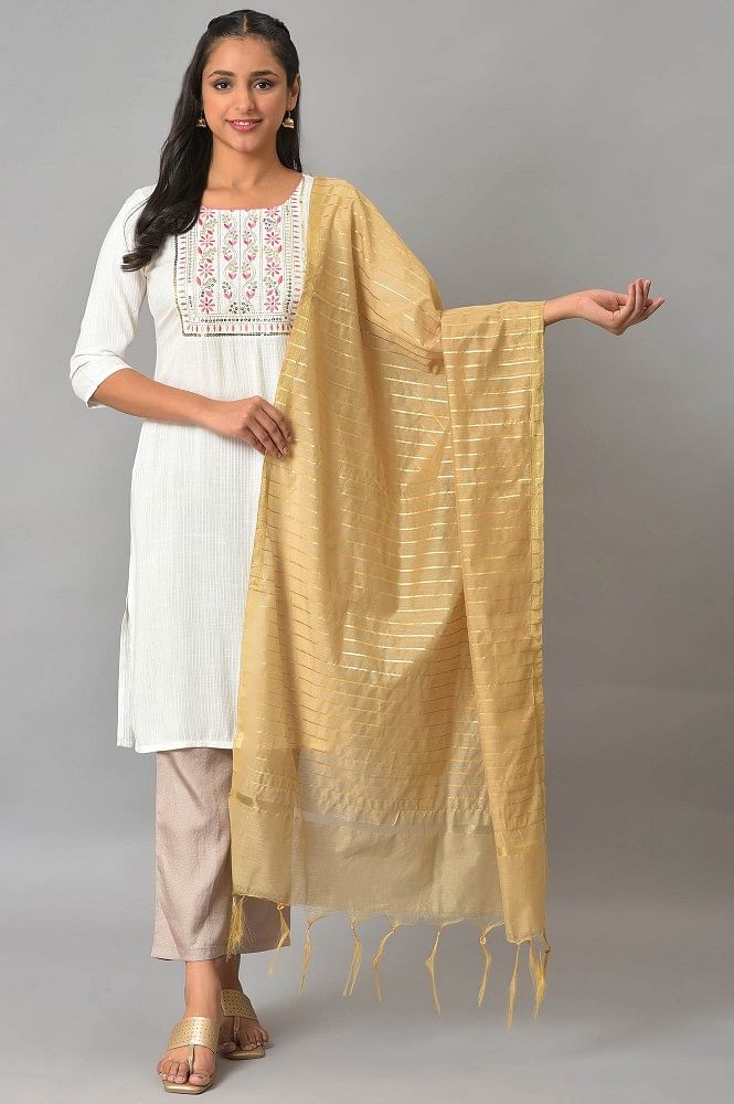 Aurelia Gold Yarn-Premium Dupatta
