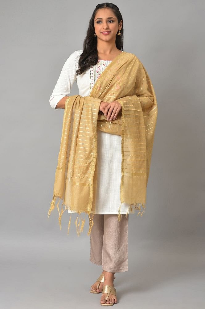 Aurelia Gold Yarn-Premium Dupatta
