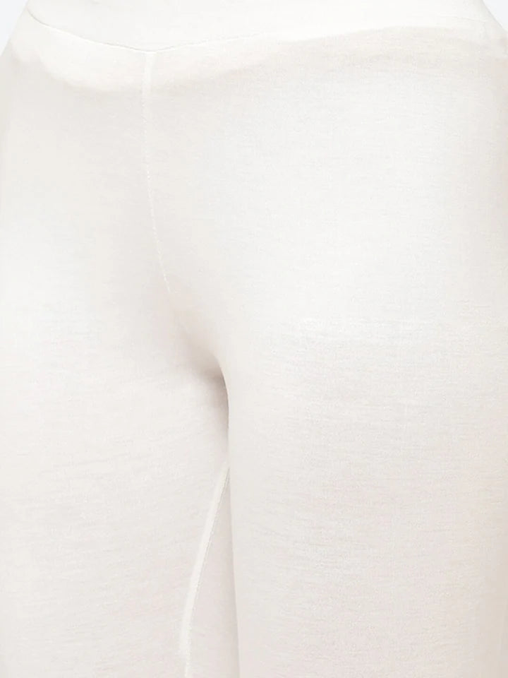 Biba women off white solid Ankle-Leggings