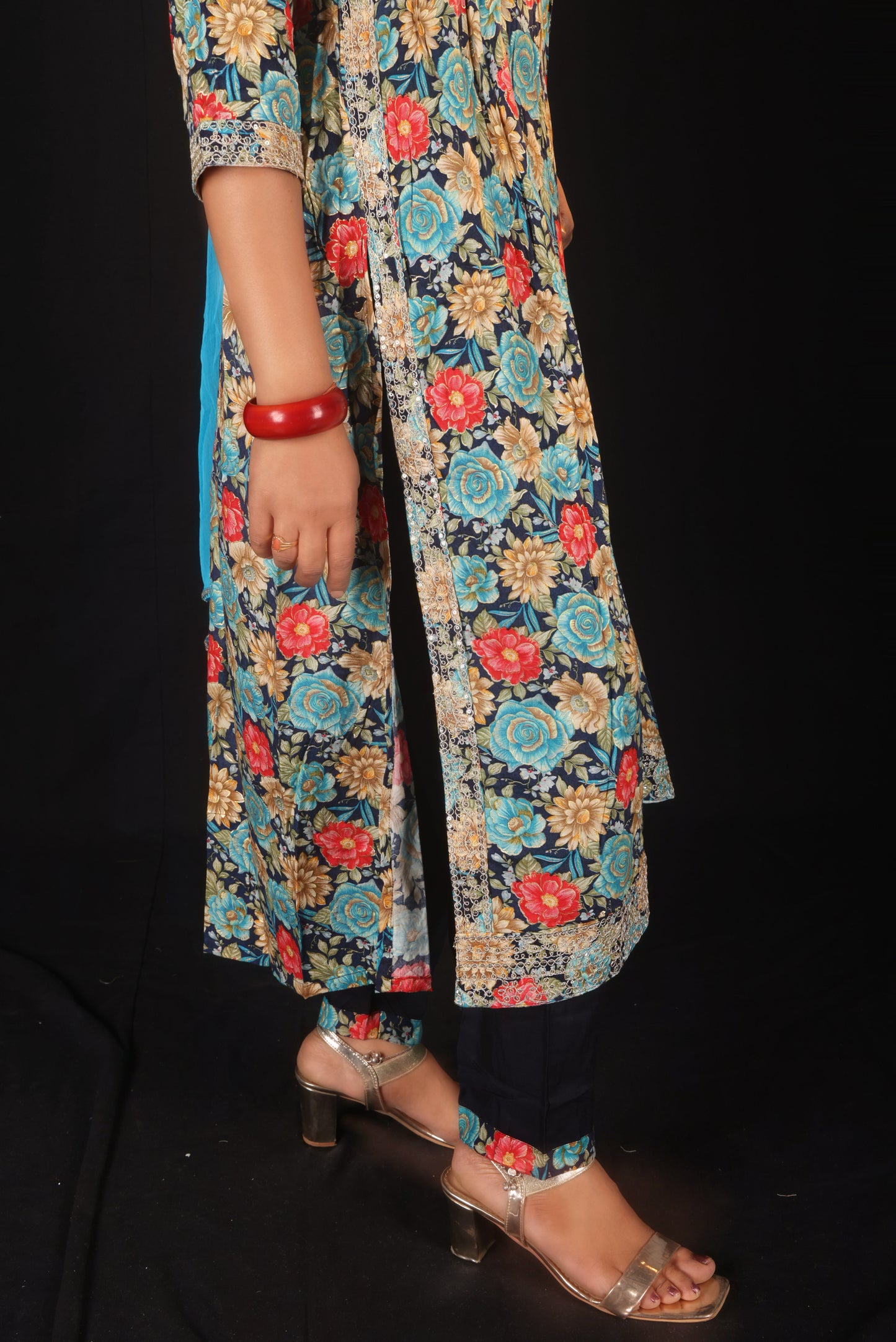 Churidar Naira cut with pant dupatta