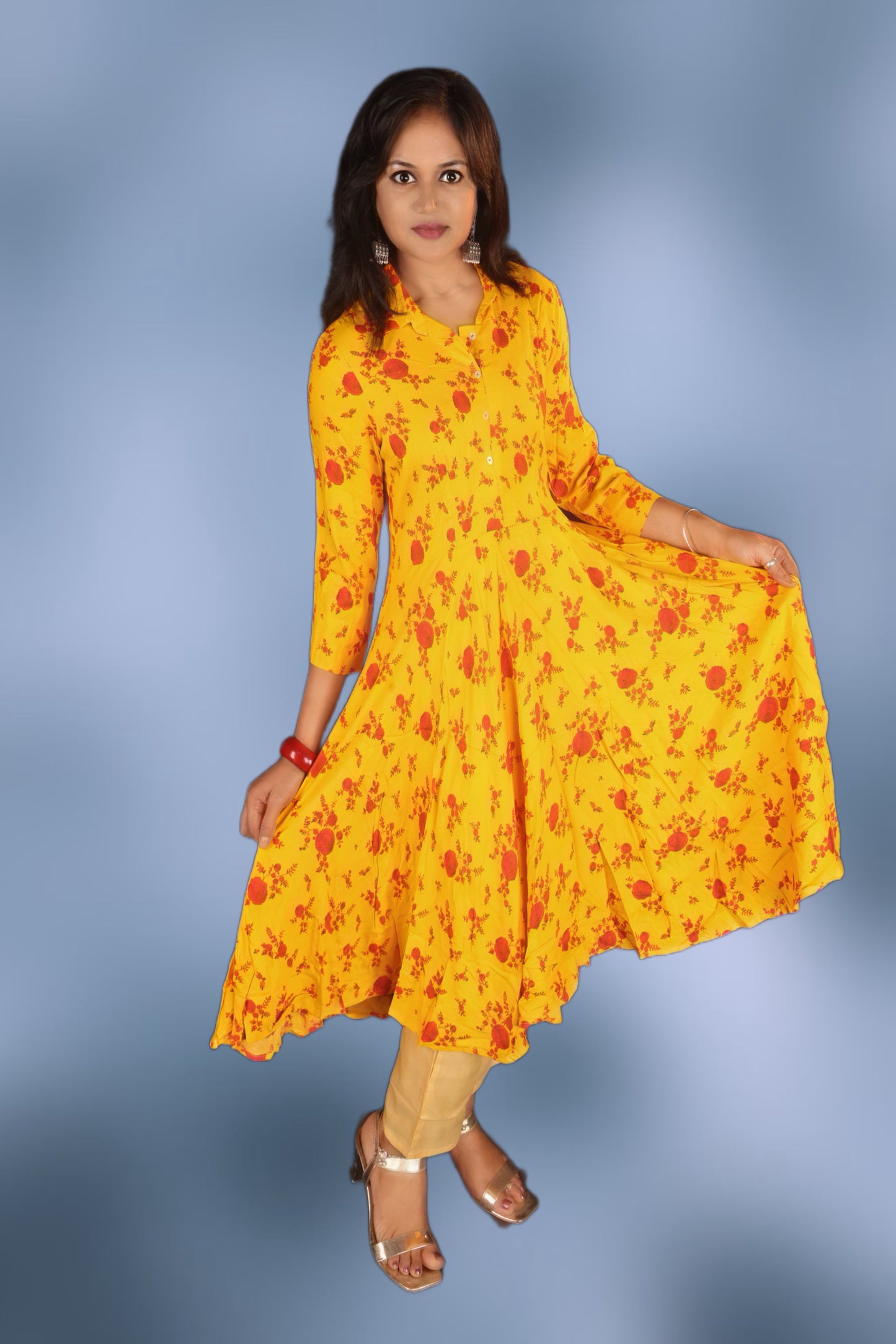 BIBA Yellow gown